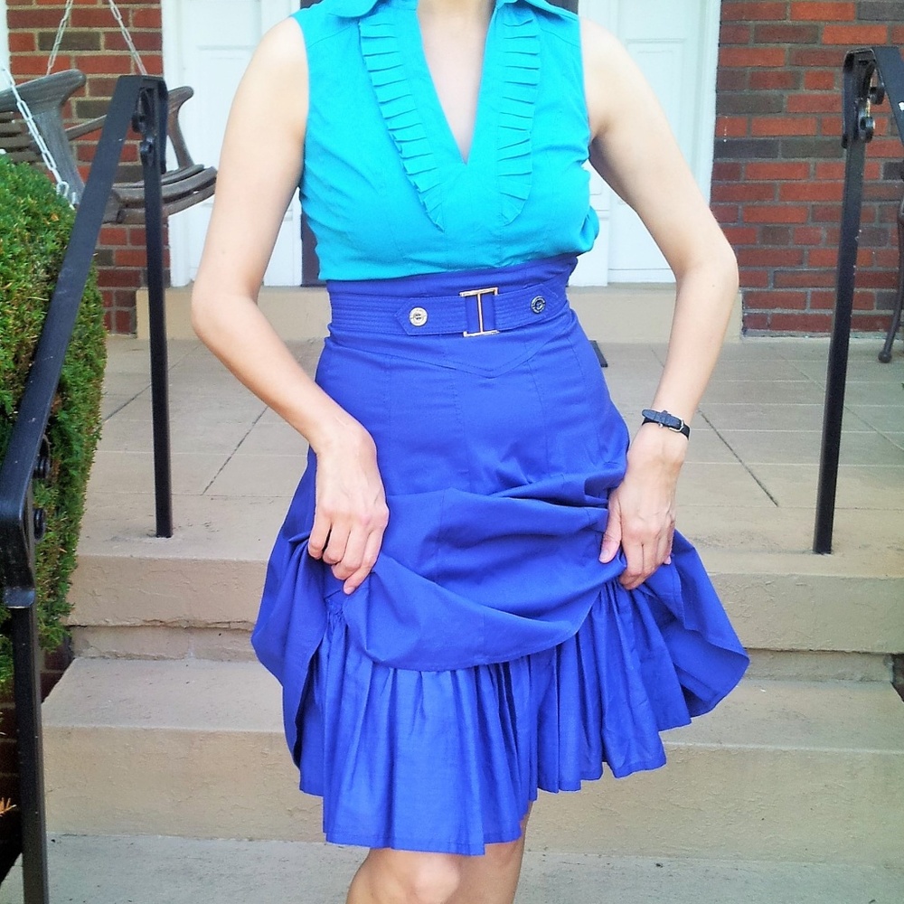 Karen Millen Cotton Blend Dress wi Petticoat